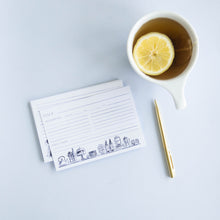 Load image into Gallery viewer, Blue Kitchen Shelves Recipe Cards - Blemished