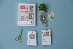 Vintage Holiday Stamp Gift Tags