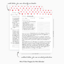 Load image into Gallery viewer, Mini Recipe Filler Sheets - Fleur de Lis