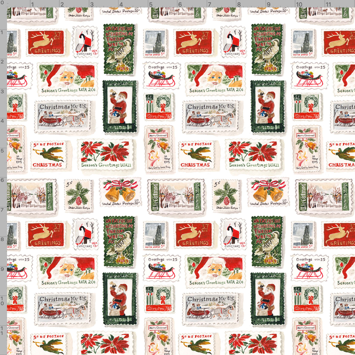 Vintage Holiday Stamps Gift Wrap The Illustrated Life