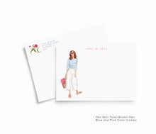 Load image into Gallery viewer, Culotte Girl Personalized Stationery