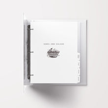 Load image into Gallery viewer, Black Tab Dividers for Recipe Binder
