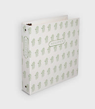 Load image into Gallery viewer, Green Block Print 3-Ring Recipe Binder