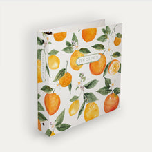 Load image into Gallery viewer, Citrus Print 3-Ring Recipe Binder