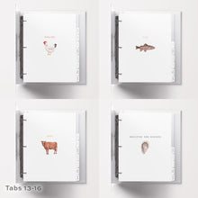 Load image into Gallery viewer, Deluxe  Tab Dividers for Recipe Binder - Blemished