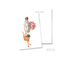 Load image into Gallery viewer, farmer's market personalized fashion illustration stationery summer the illustrated life