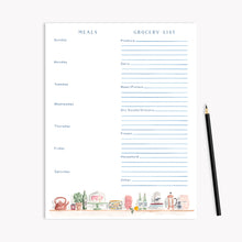 Load image into Gallery viewer, Kitchen Shelves Menu Planning Notepad - Blemished