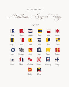 Signal Flags Chart Art Print