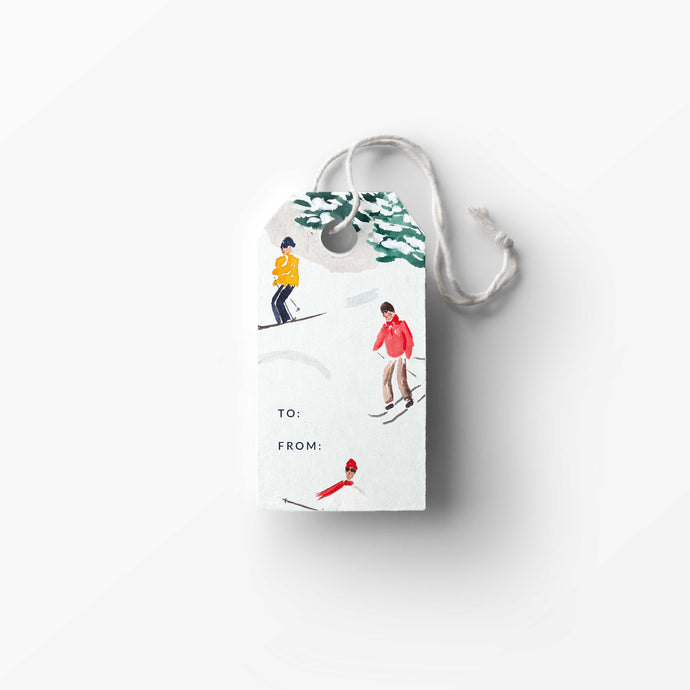 Skier Gift Tags