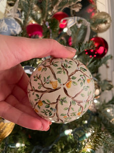 Handpainted Pear Tree Ornament