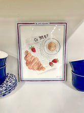 Load image into Gallery viewer, 'Le Petit Dejeuner' Original Watercolor in a Handpainted Frame