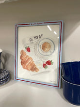 Load image into Gallery viewer, 'Le Petit Dejeuner' Original Watercolor in a Handpainted Frame