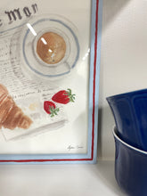 Load image into Gallery viewer, 'Le Petit Dejeuner' Original Watercolor in a Handpainted Frame