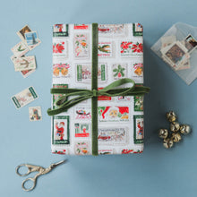 Load image into Gallery viewer, Vintage Holiday Stamps Gift Wrap