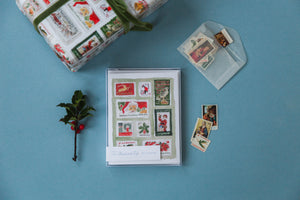 Holiday Postage Stamps Greeting Card