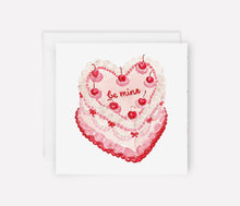 Load image into Gallery viewer, Heart Cake Greeting Card
