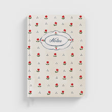 Load image into Gallery viewer, Notebook with floral pattern and 'Notes' text on a white background
