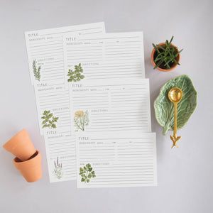 Assorted Garden Herb Recipe Cards