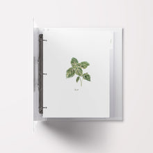 Load image into Gallery viewer, Blank Tab Dividers for Recipe Binder with Herb Design