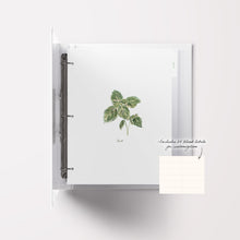 Load image into Gallery viewer, Blank Tab Dividers for Recipe Binder with Herb Design