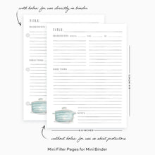 Load image into Gallery viewer, Mini Recipe Filler Sheets - Dutch Oven