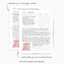 Load image into Gallery viewer, Mini Recipe Filler Sheets - Pink Mixer