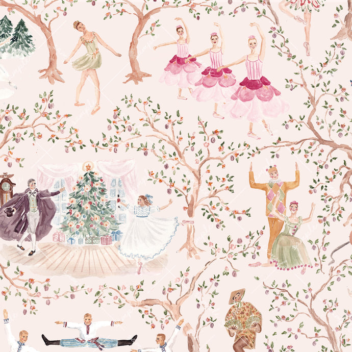 Nutcracker Toile Gift Wrap