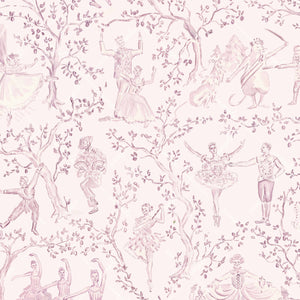 Nutcracker Toile Gift Wrap in Purple