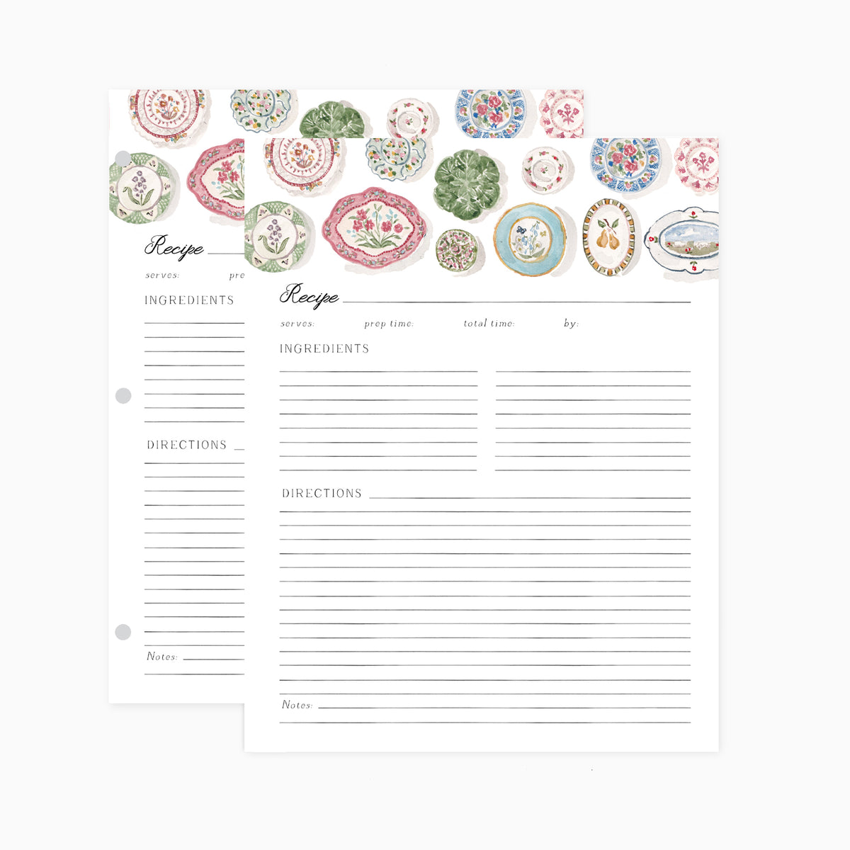 Plate Wall Recipe Filler Pages