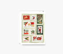Load image into Gallery viewer, Holiday Postage Stamps Greeting Card