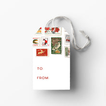 Load image into Gallery viewer, Vintage Holiday Stamp Gift Tags