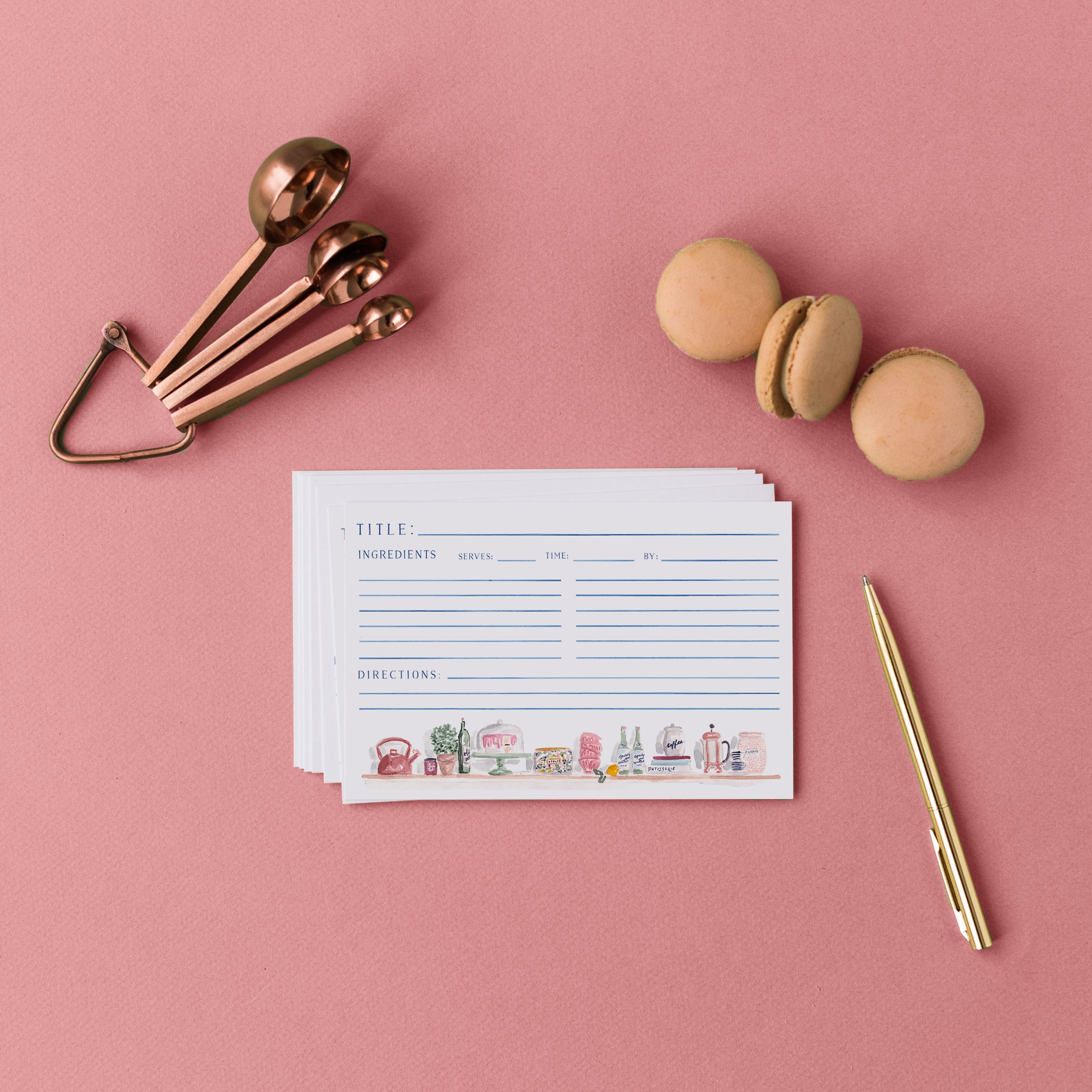 Kitchen Shelves Recipe Cards