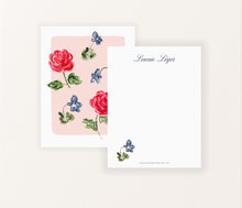 Load image into Gallery viewer, Roses and Violets Personalized Stationery