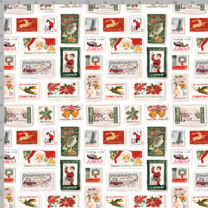 Vintage Holiday Stamps Gift Wrap