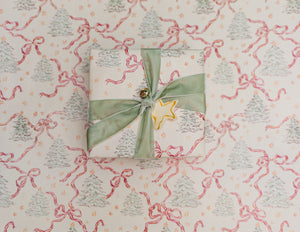 Trees and Bows Gift Wrap