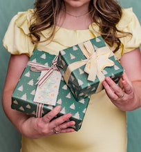 Load image into Gallery viewer, Christmas Tree Block Print Gift Wrap