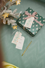 Load image into Gallery viewer, Christmas Tree Block Print Gift Wrap