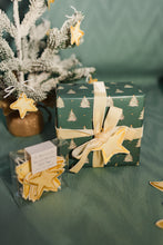 Load image into Gallery viewer, Christmas Tree Block Print Gift Wrap