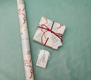 Trees and Bows Gift Wrap
