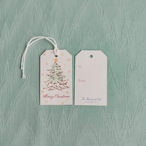 Starry Christmas Tree Gift Tags