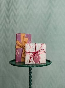Zinnia Block Print Gift Wrap