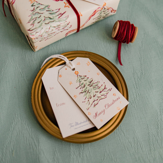 Starry Christmas Tree Gift Tags