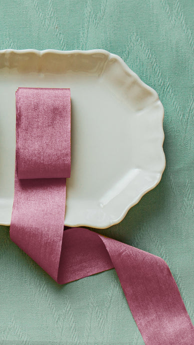 Faux Silk Ribbon - Dusty Rose