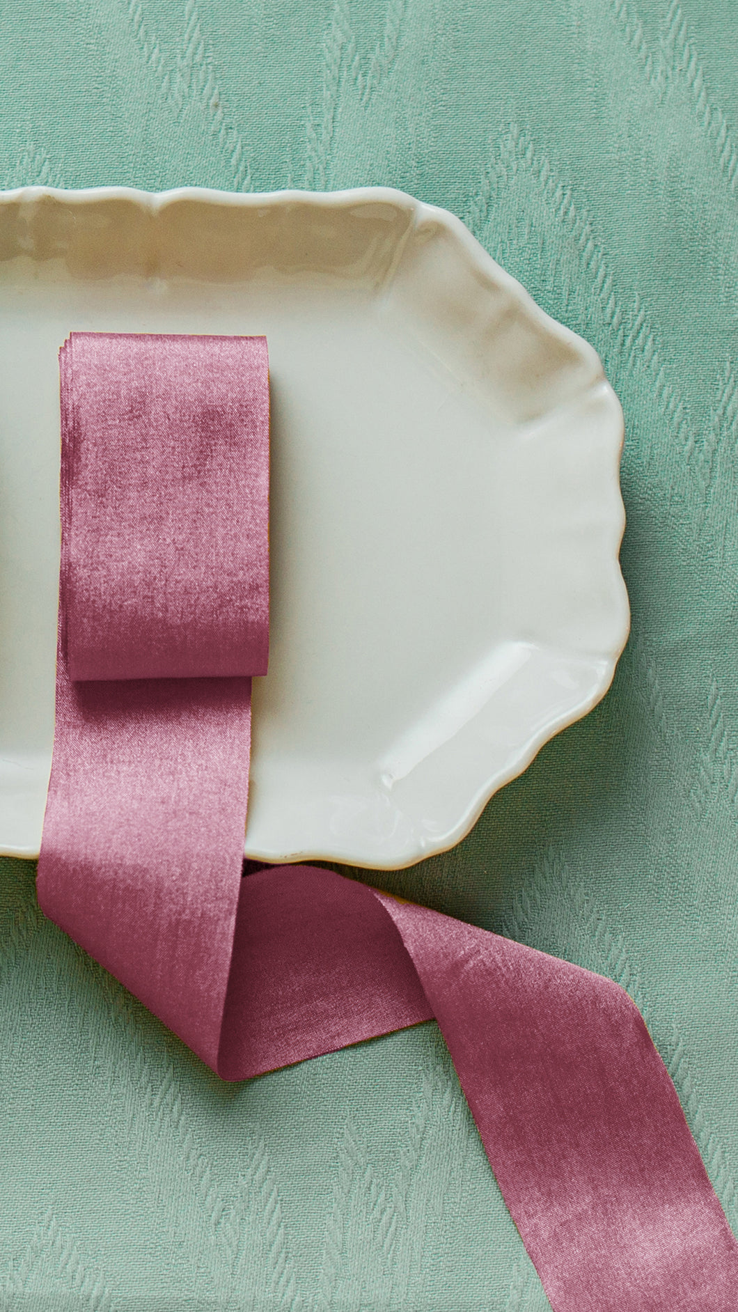 Faux Silk Ribbon - Dusty Rose