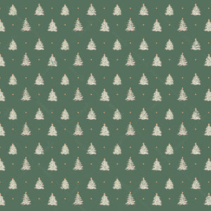 Christmas Tree Block Print Gift Wrap