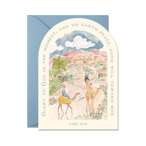 Wise Men Arched Greeting Card
