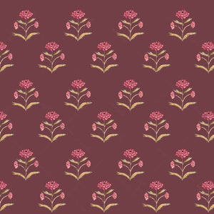 Zinnia Block Print Gift Wrap