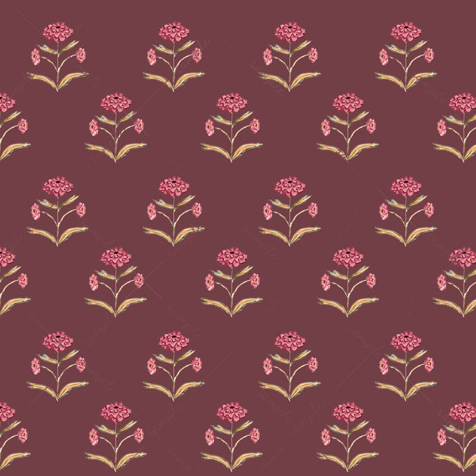 Zinnia Block Print Gift Wrap