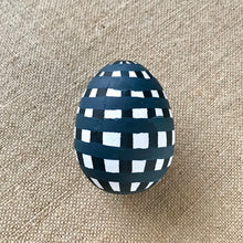 Load image into Gallery viewer, Navy Gingham Easter Egg