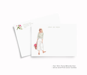 Culotte Girl Personalized Stationery
